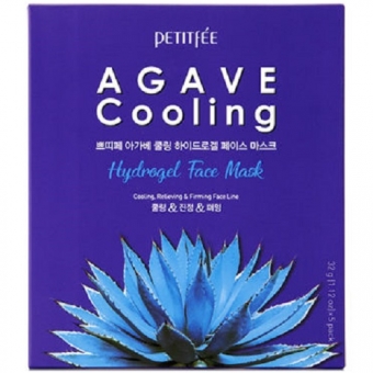 Охлаждающая гидрогелевая маска с экстрактом агавы Petitfee Agave Cooling Hydrogel Face Mask